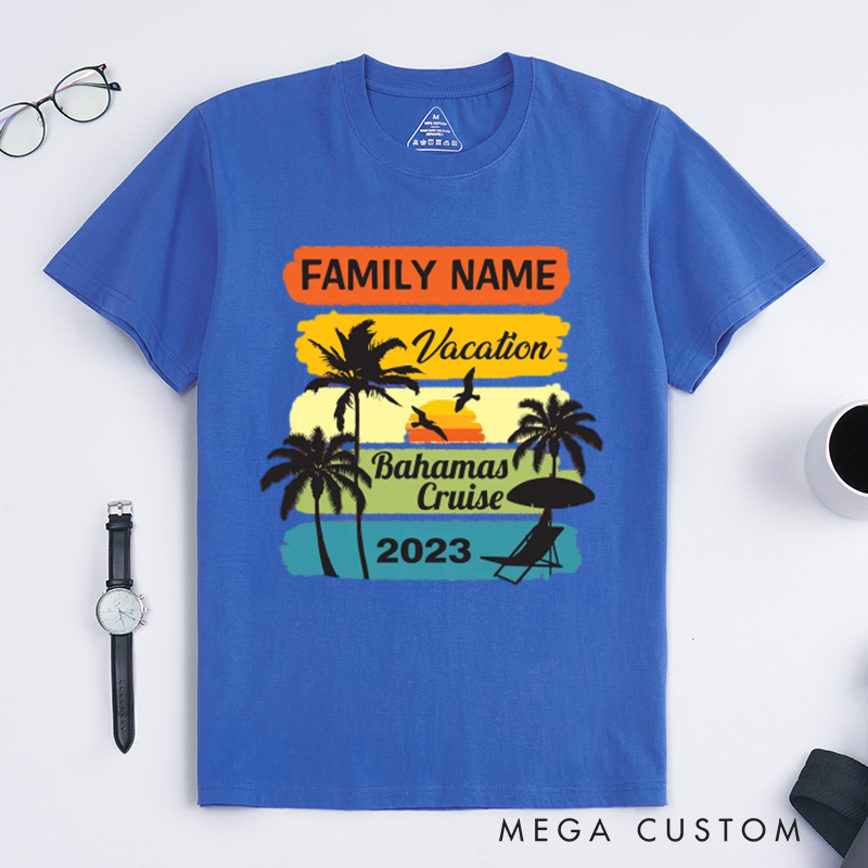 Personalized Custom Family Vacation Shirts Beach Trip Matching Classic T-shirt