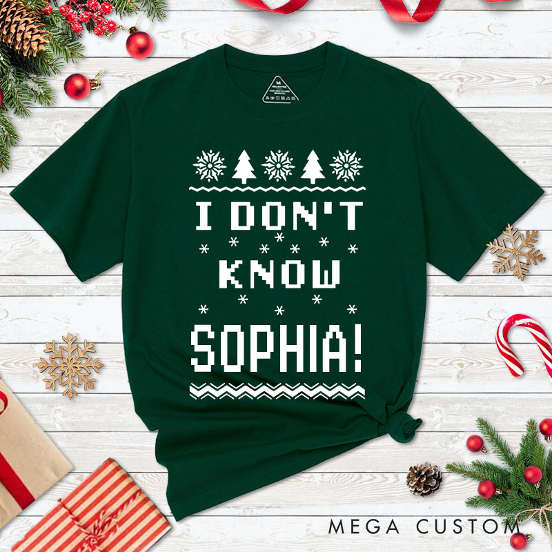 Personalized Couple Fun Why Is the Carpet All Wet and I Don’t Know Christmas T-Shirt Couple Xmas Matching Shirts for Husband Wife Boyfriend Girlfriend
