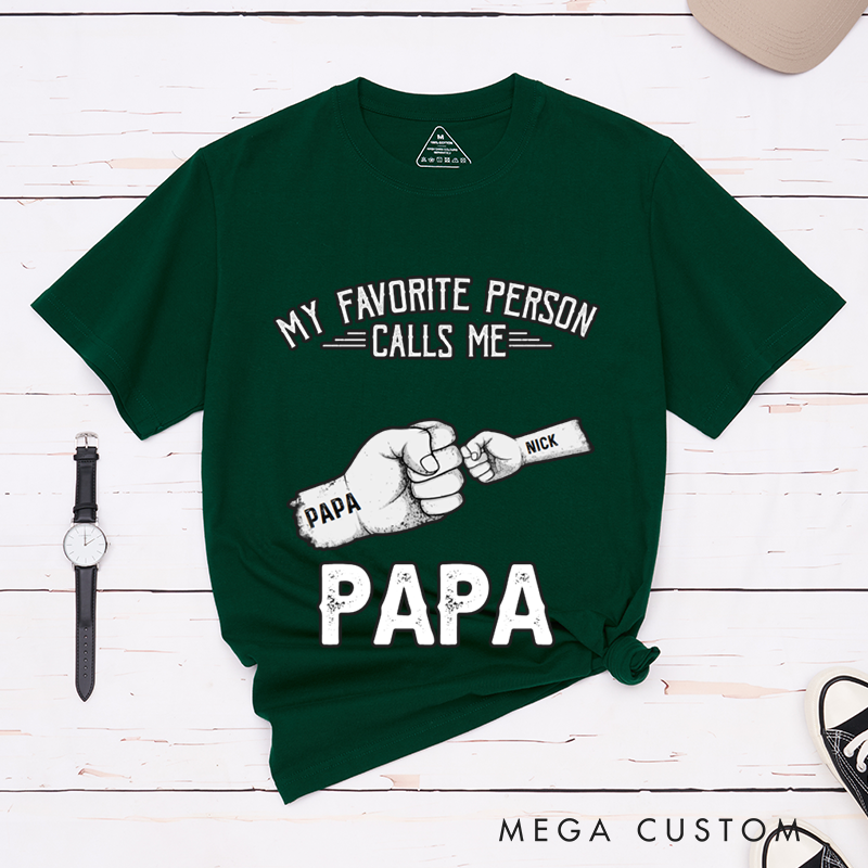 Personalized a Dad Like No Other My Favorite People Call Me Papa Classic T-shirt 