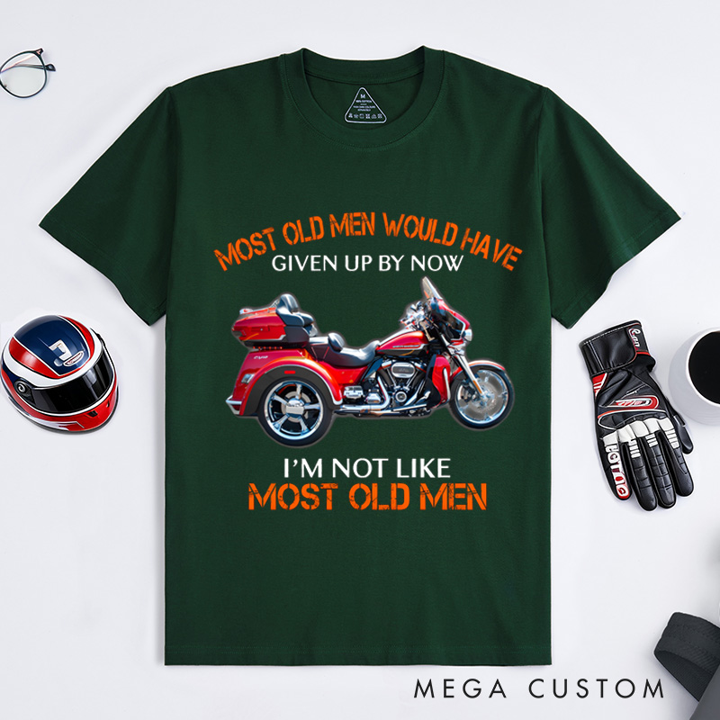 Personalized Classic T-Shirt Custom I'm Not Like Most Old Men Motorcycle T-Shirt Husband Gift Shirt