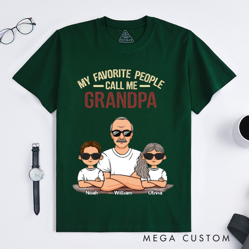 Personalized My Favorite People Call Me Grandpa Classic T-shirt