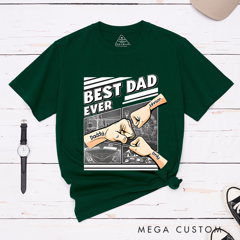 Personalized Best Dad Ever Fist Design Classic T-shirt