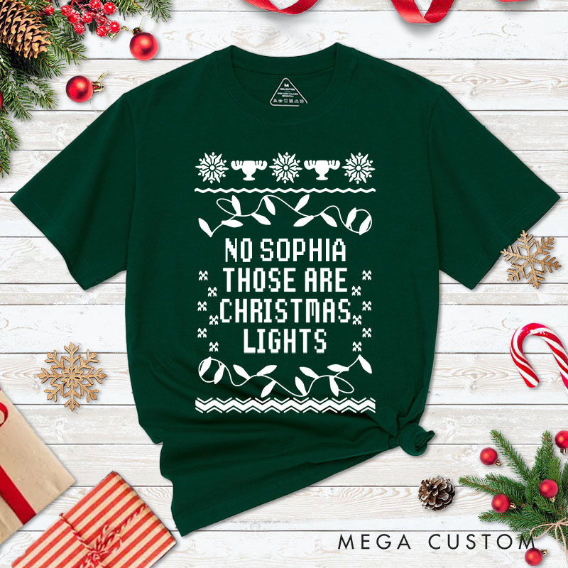 Personalized Couple Is Your House on Fire Christmas T-Shirt Couple Those Are Christmas Lights Matching T-Shirt for Husband Wife Boyfriend Girlfriend