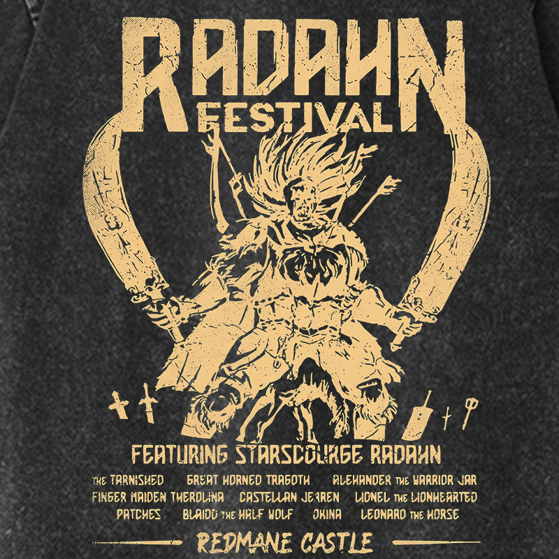 Personalized Radahn Festival Gothic Game Washed T-Shirts Video Game Tshirt Soulslike Shirt Music Lover