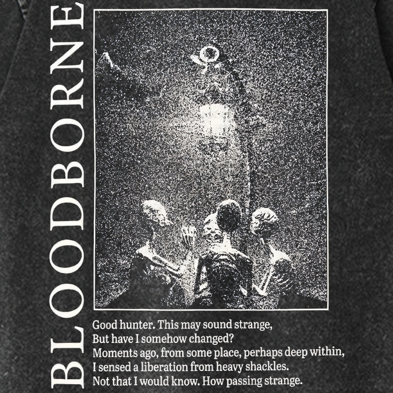 Personalized Good Hunter Gothic Game Washed T-Shirts Video Game Tshirt Nightmare Hunter Shirt Halloween