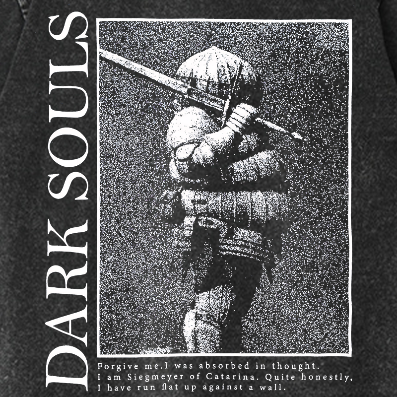 Personalized Siegmeyer Gothic Game Washed T-Shirts Video Game Tshirt Undead Shirt Halloween