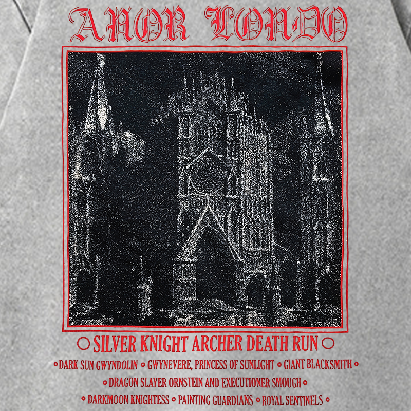 Personalized Anor Londo Gothic Game Washed T-Shirts Video Game Tshirt Undead Shirt Halloween