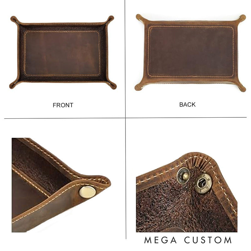 Personalized Dungeon Master Leather Tray Game D20 Dice Tray Gifts for Him Game Lovers 