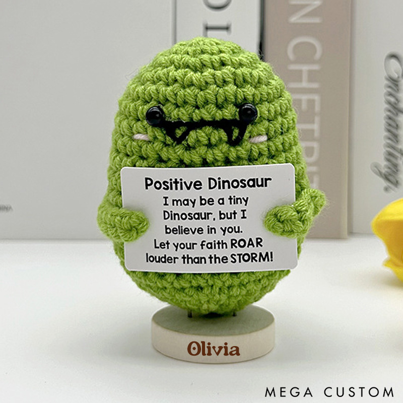 Personalized Crocheted Positive Play Doll Ornament Gift for Mom Custom Name for Crochet Lovers