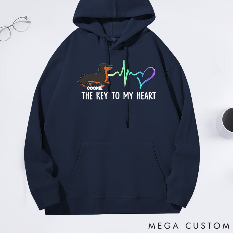 Personalized Dog Lover the Key to My Heart Classic Hoodies