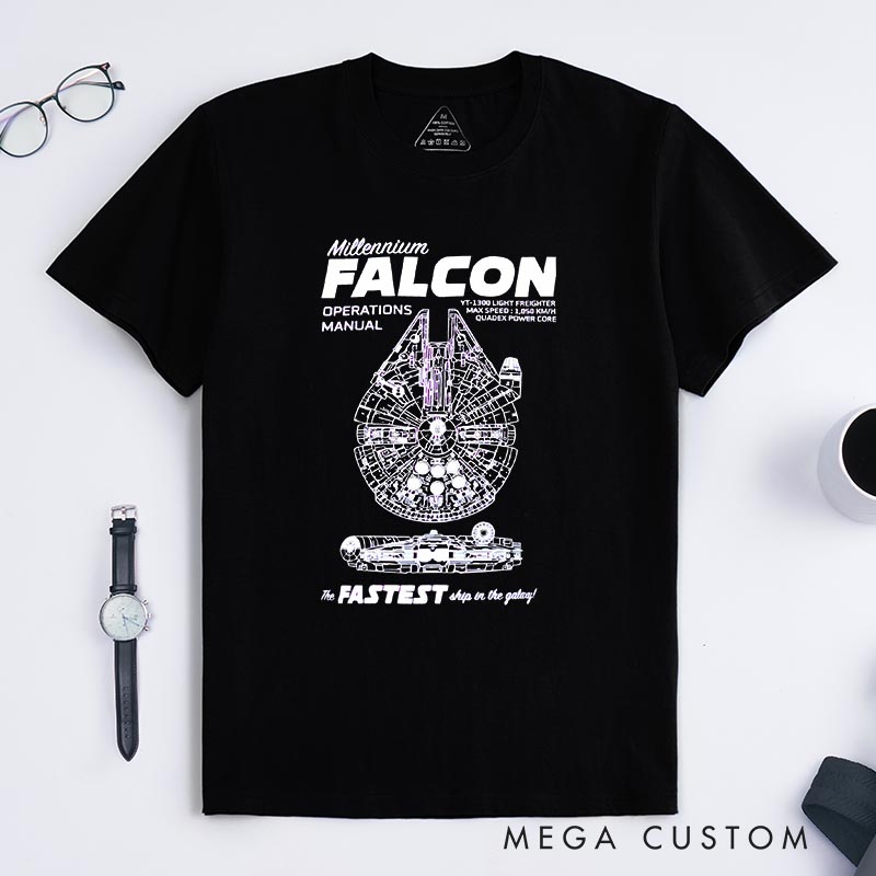 Personalized Falcon Classic T-Shirts Nerdy Geek Tshirt for Movie Lovers