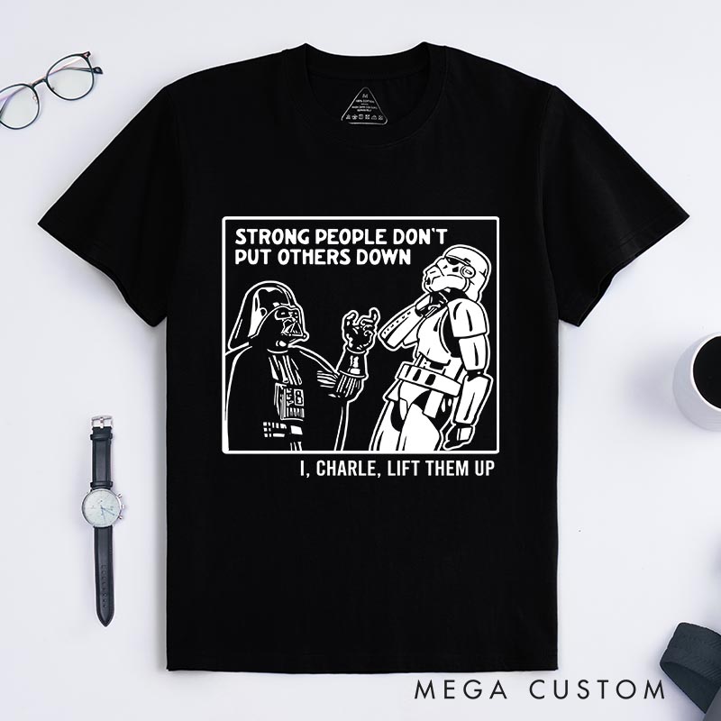Personalized Lift Them Up Funny Classic T-Shirts Galaxy Nerdy Geek Tshirt for Movie Lovers