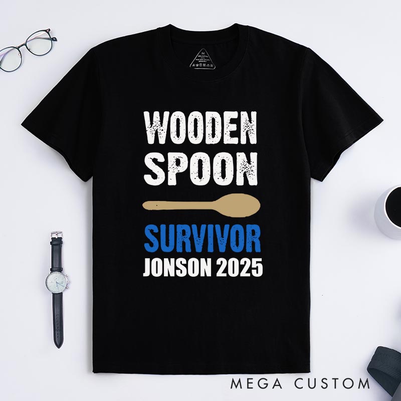 Personalized Wooden Spoon Survivor Funny Christmas Movie Classic T-Shirts Holiday Tshirt Christmas Gift