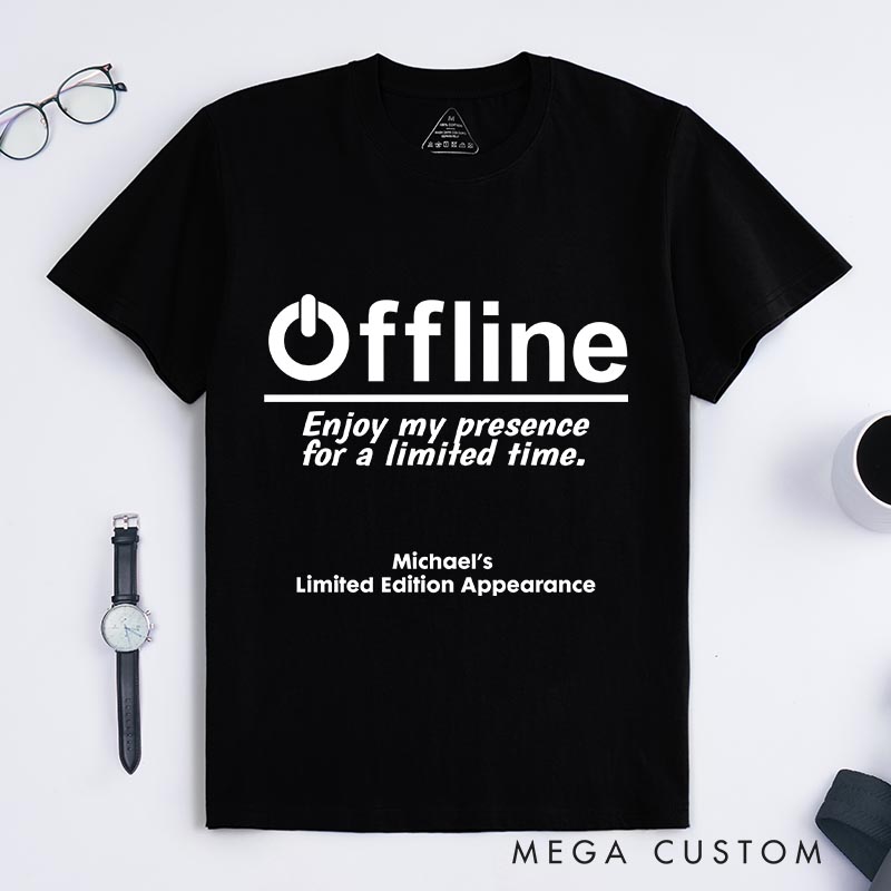 Personalized Offline Game Classic T-Shirts Video Game Tshirt Geek Gaming Nerd Shirt