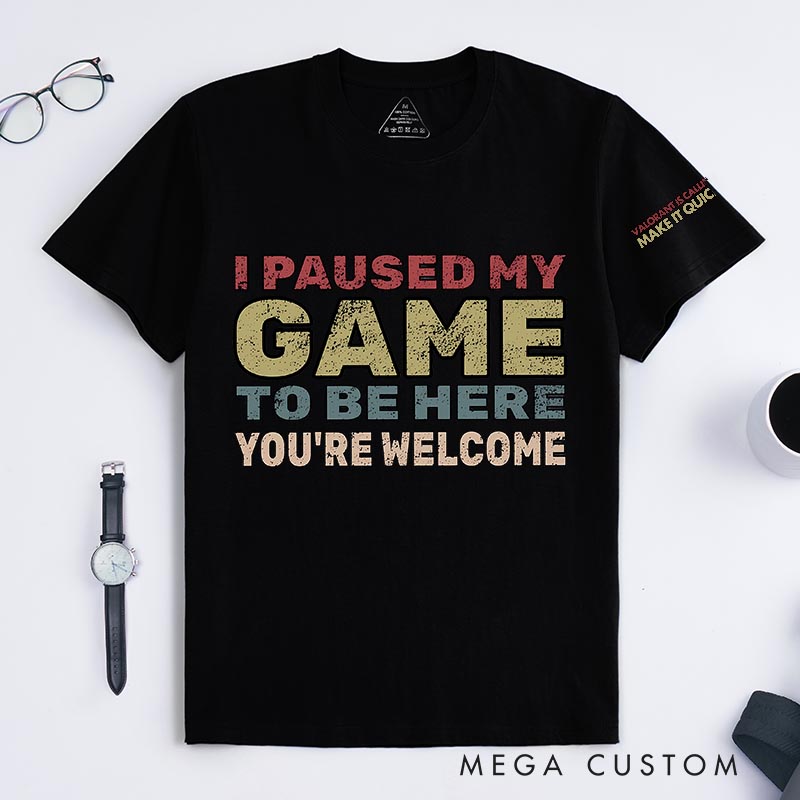 Personalized You’re Welcome Game Classic T-Shirts Video Game Tshirt Geek Gaming Nerd Shirt