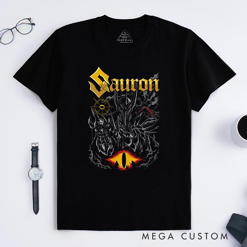 Personalized Sauron Movie Classic T-Shirts Film Fan Tshirt for Movie Lovers Fantasy Movie