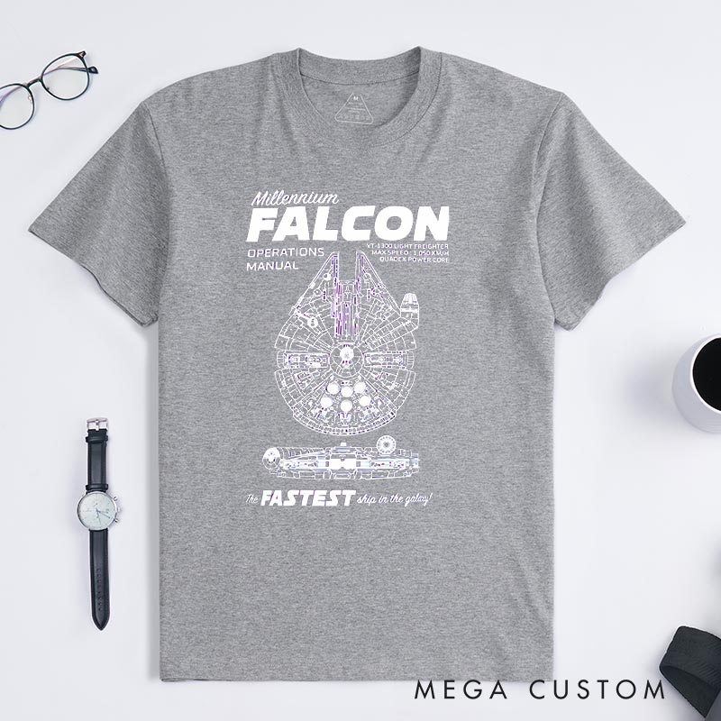 Personalized Falcon Classic T-Shirts Nerdy Geek Tshirt for Movie Lovers