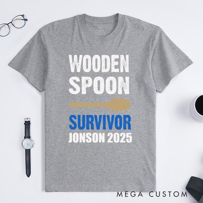 Personalized Wooden Spoon Survivor Funny Christmas Movie Classic T-Shirts Holiday Tshirt Christmas Gift