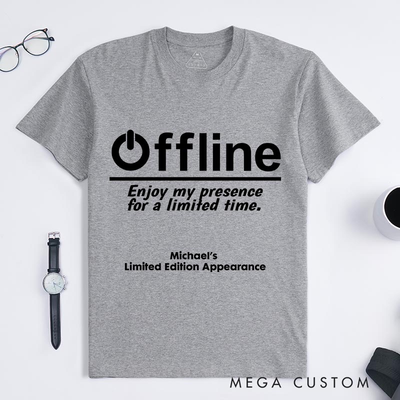 Personalized Offline Game Classic T-Shirts Video Game Tshirt Geek Gaming Nerd Shirt