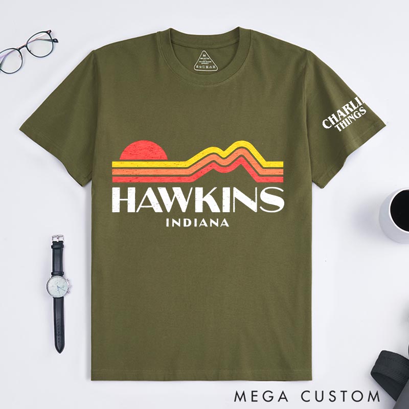 Personalized Hawkins Horror TV Series Movie Classic T-Shirts Scary TV Show Tshirt Halloween Shirt