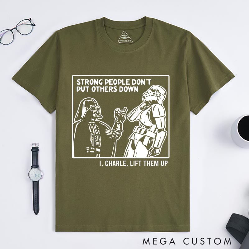 Personalized Lift Them Up Funny Classic T-Shirts Galaxy Nerdy Geek Tshirt for Movie Lovers