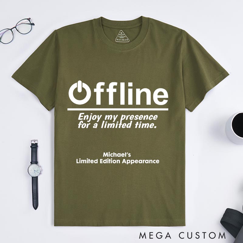 Personalized Offline Game Classic T-Shirts Video Game Tshirt Geek Gaming Nerd Shirt