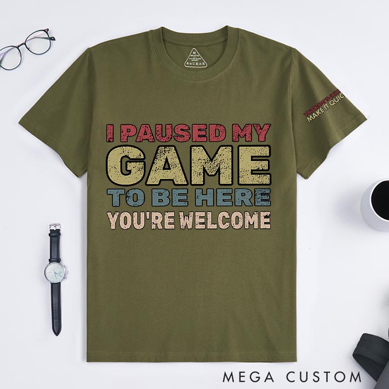 Personalized You’re Welcome Game Classic T-Shirts Video Game Tshirt Geek Gaming Nerd Shirt
