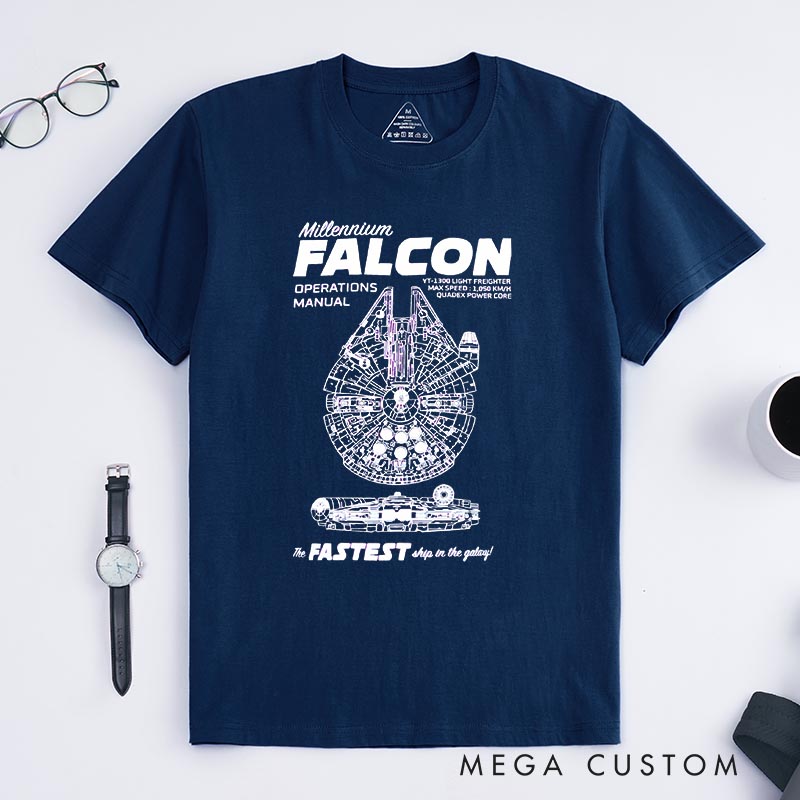 Personalized Falcon Classic T-Shirts Nerdy Geek Tshirt for Movie Lovers