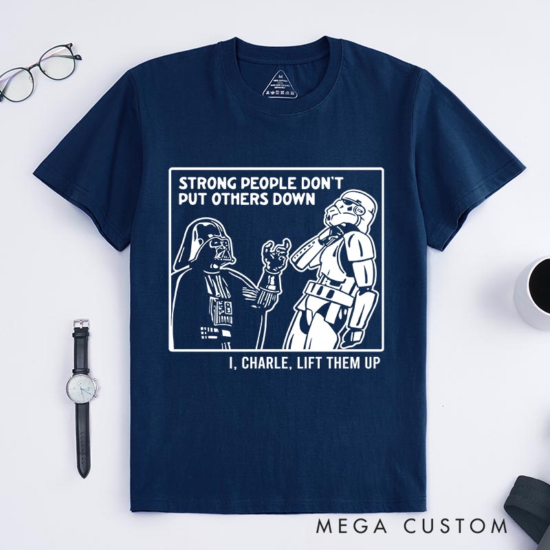 Personalized Lift Them Up Funny Classic T-Shirts Galaxy Nerdy Geek Tshirt for Movie Lovers