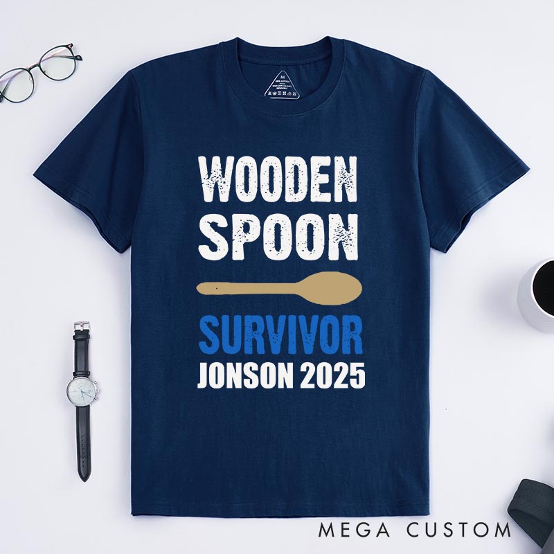 Personalized Wooden Spoon Survivor Funny Christmas Movie Classic T-Shirts Holiday Tshirt Christmas Gift