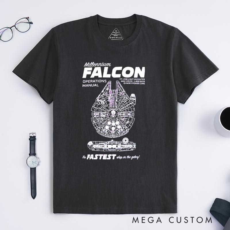 Personalized Falcon Classic T-Shirts Nerdy Geek Tshirt for Movie Lovers
