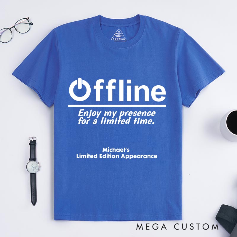 Personalized Offline Game Classic T-Shirts Video Game Tshirt Geek Gaming Nerd Shirt