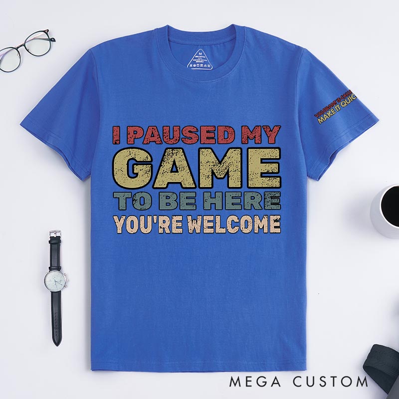 Personalized You’re Welcome Game Classic T-Shirts Video Game Tshirt Geek Gaming Nerd Shirt