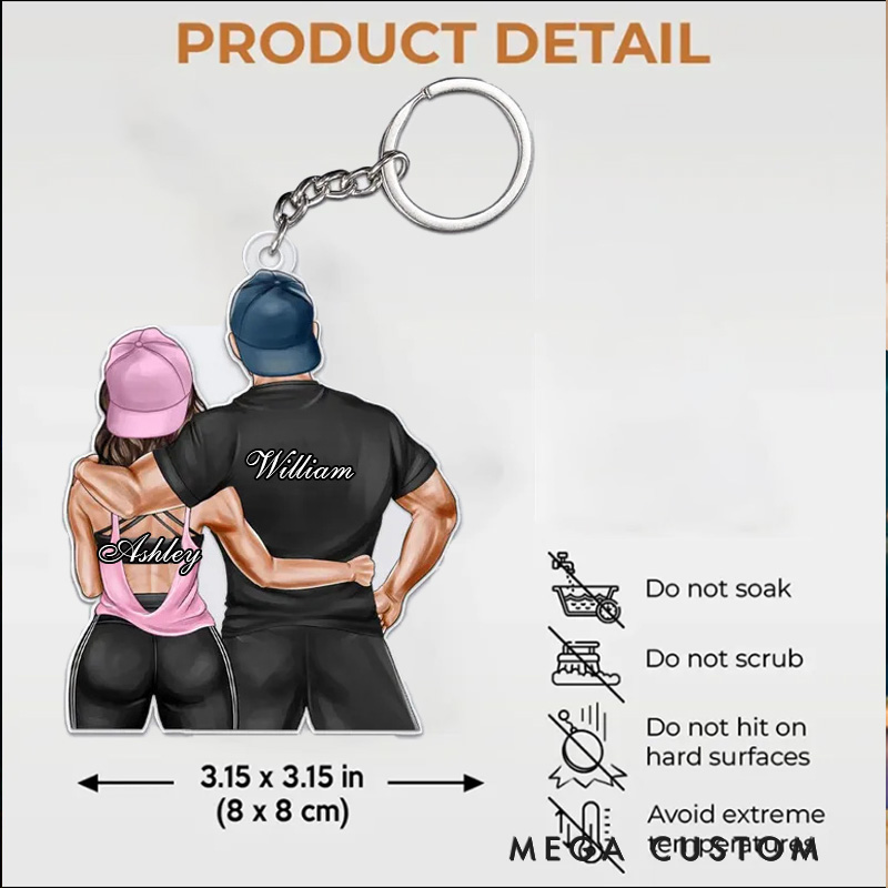 Personalized Gifts For Couple Gym Keychain Valentines Gift Gym Boyfriend Train Together Gym Couple Gift Birthday Gift