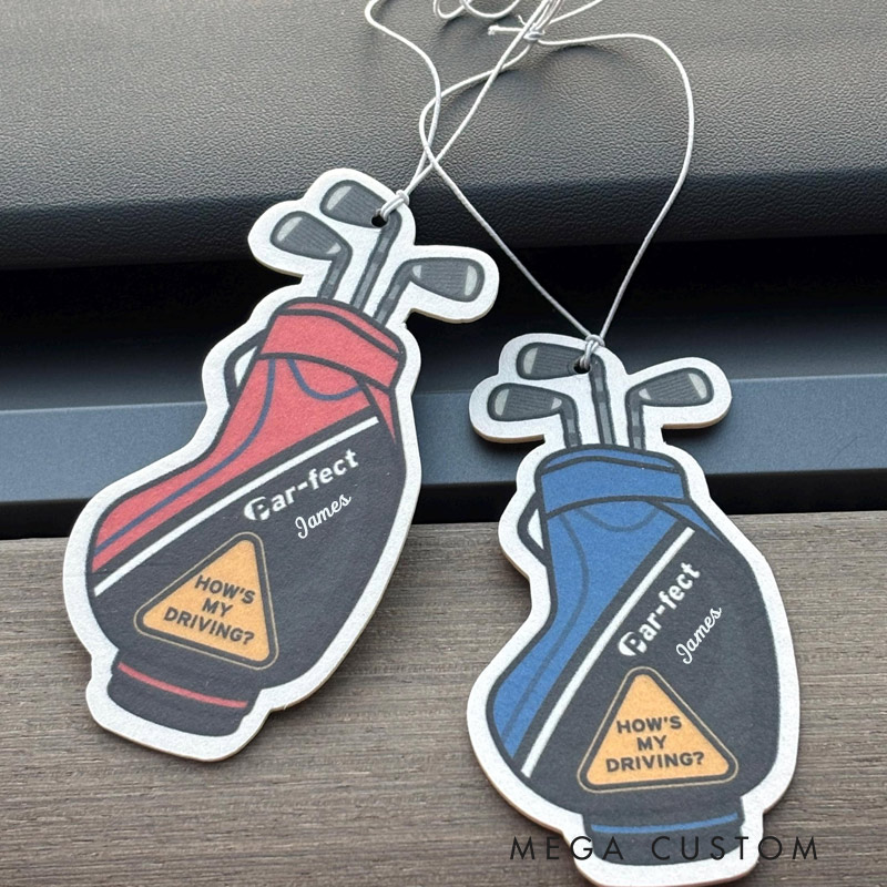 Personalized Golf Air Freshener Novelty Gift for Golfers Car Scent Gift for Golf Lovers