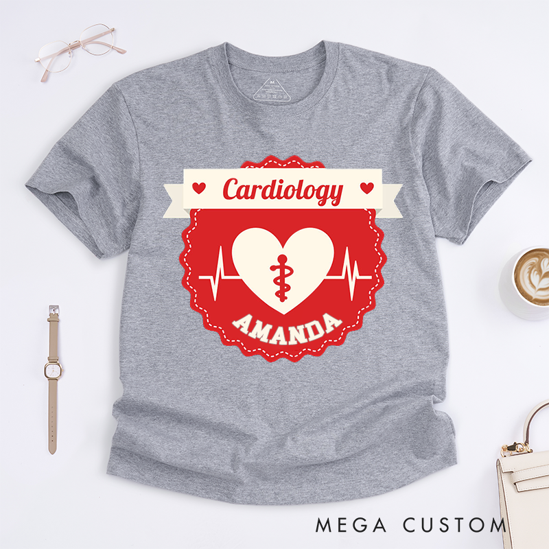 Personalized T-Shirts Cardiology Nurse Elegant Shirt Perfect Gift for Cardiology Nurses