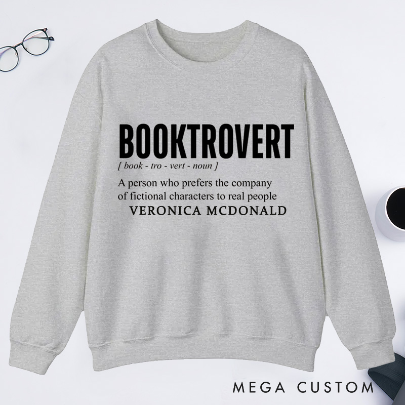 Personalized Booktrovert Definition Classic Sweatshirts Funny Book Lover Teacher shirt Librarian shirt Book Lover Gift