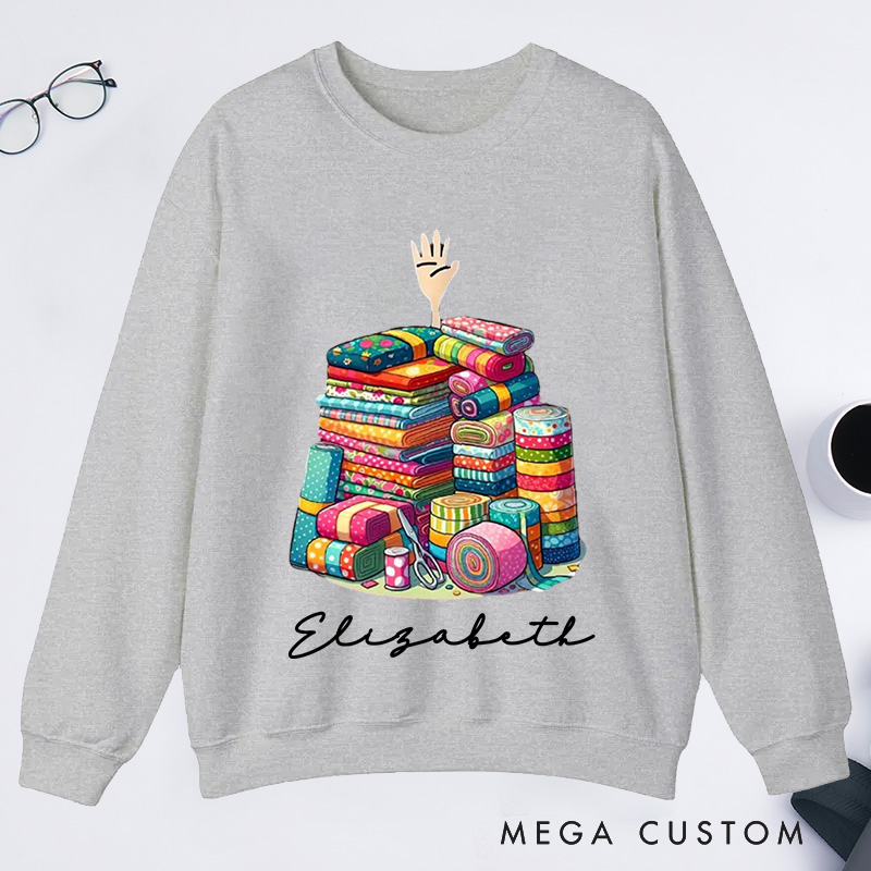 Personalized I'm Ok Classic Sweatshirts Sewing Lover Shirt Funny Sewing Shirt Quilting Gift For Quilter Quilting Lovers 