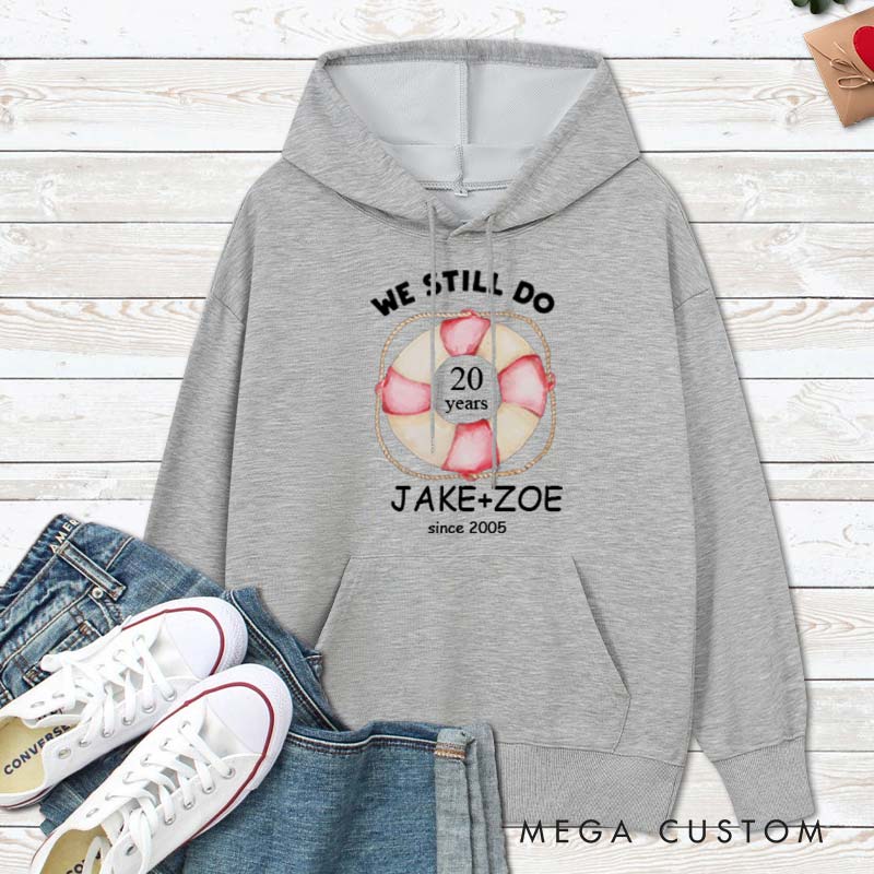 Personalized We Still Do 20 Years Anniversary Hoodie Couple 20 Years Anniversary Top Wear for Wife Husband Anniversary Outfit