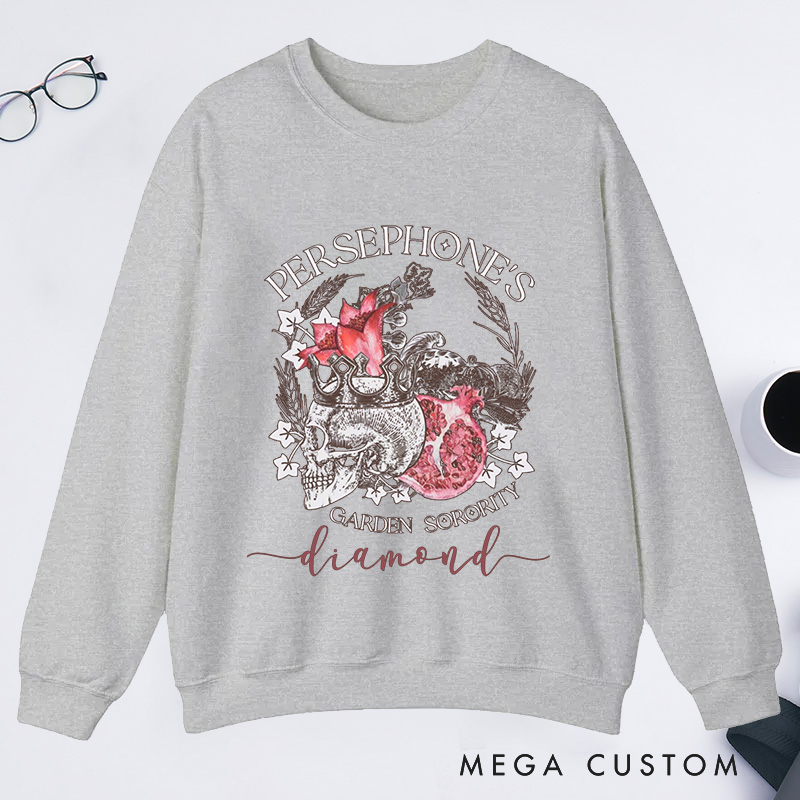 Personalized Persephone's Garden Classic Sweatshirts Garden Sorority Sweatshirt with Name Plant Lover Gift Gardening Gift for Gardener
