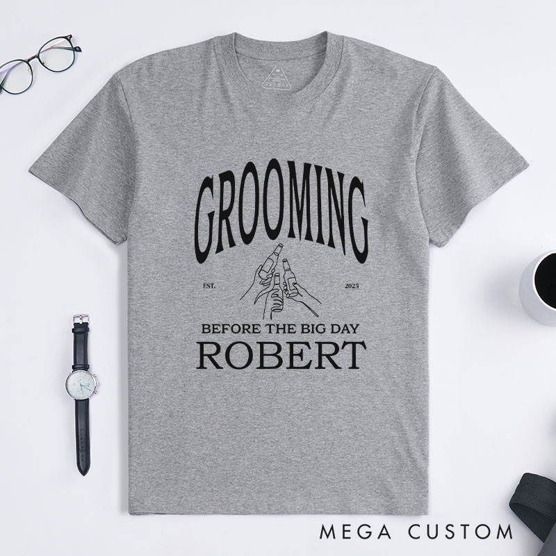 Personalized Groomsman Bachelor Party T-Shirts Funny Groom Team Shirts Wedding Party Favors Top Best Man Gifts For Men Groomsman Usher