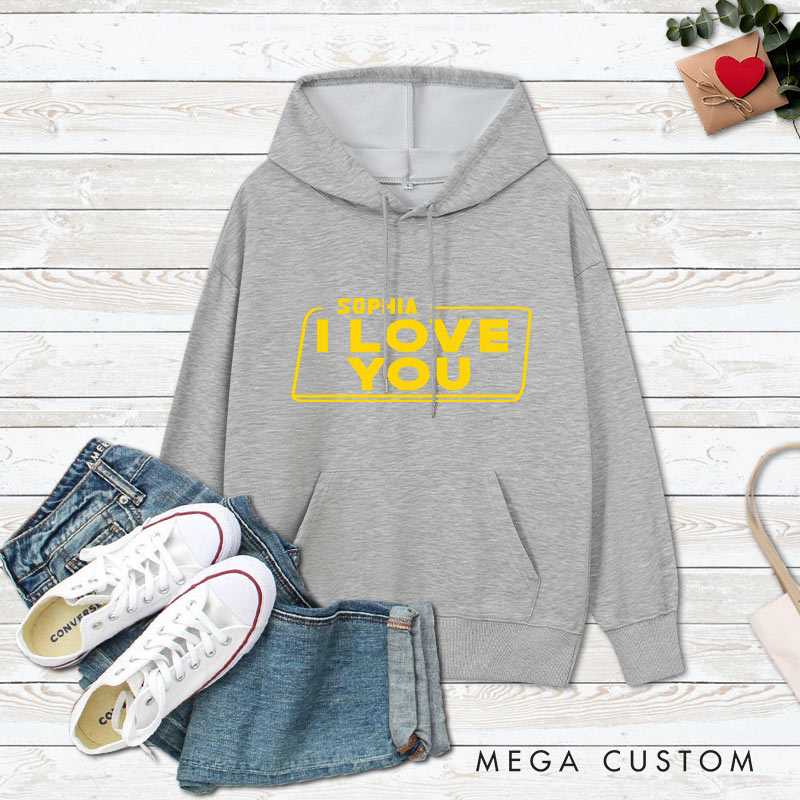 Personalized Couple I Love You and I Know Hoodie with Name Couple Valentine's Day Sweatshirt for Boyfriend Girlfriend Husband Wife