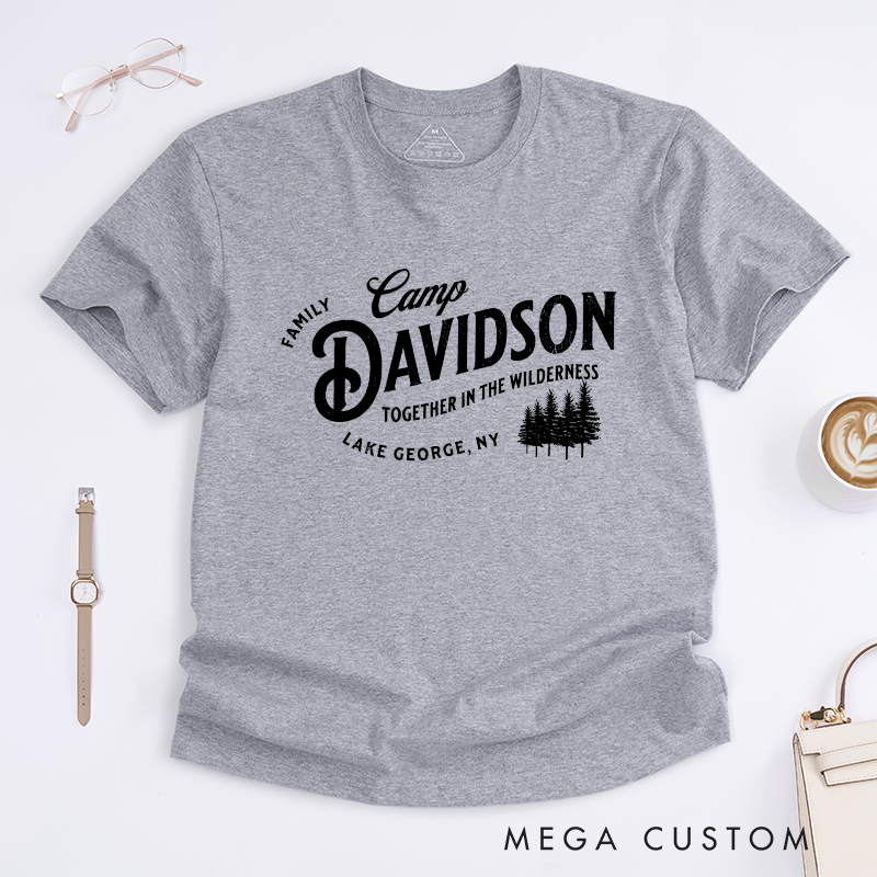 Personalized Family Camping Reunion Tees and Lake Life Cabin Crew Gifts Classic T-Shirt