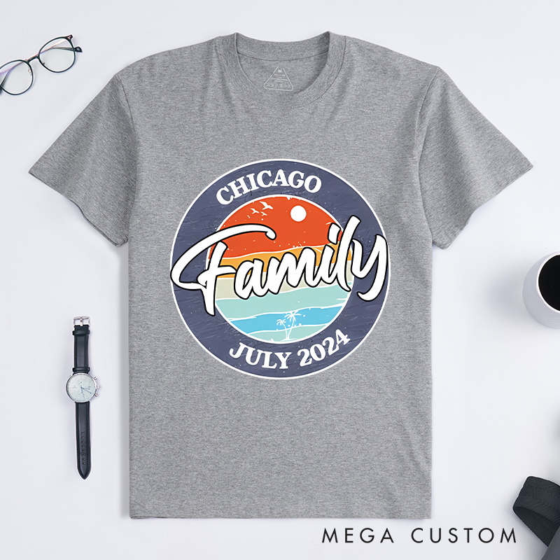 Personalized Family Vacation Shirts Custom Summer Shirt Making Memories Together Custom Number Family Beach trip Classic T-shirt