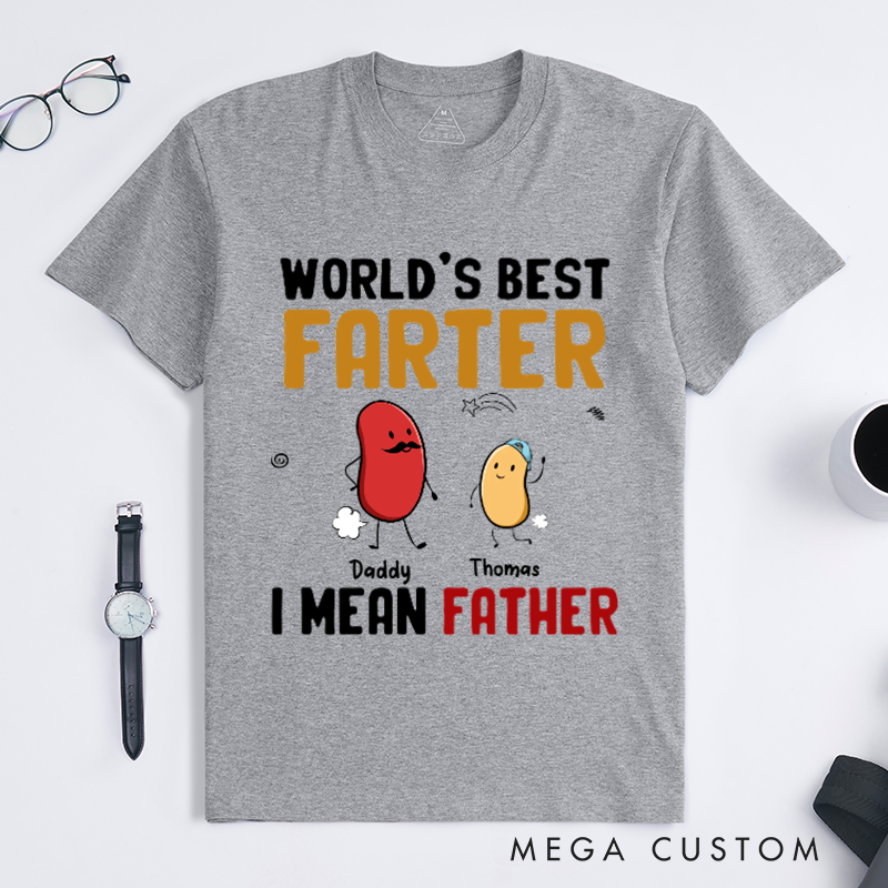 Personalized World's Best Farter Blame It on The Beans or Dad Classic T-shirt