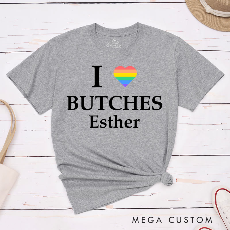 Personalized LGBTQA+ Couple T-Shirts LGBTQ Lesbian Gay Matching Shirt for Her Him Pride Month LGBTQ Couple Tee