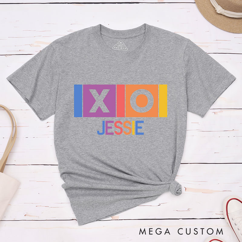 Personalized XOXO Love Matching Couple T-Shirts LGBTQA+ Couple Matching Shirt for Lesbian Gay LGBTQ XOXO Tee for Her Him