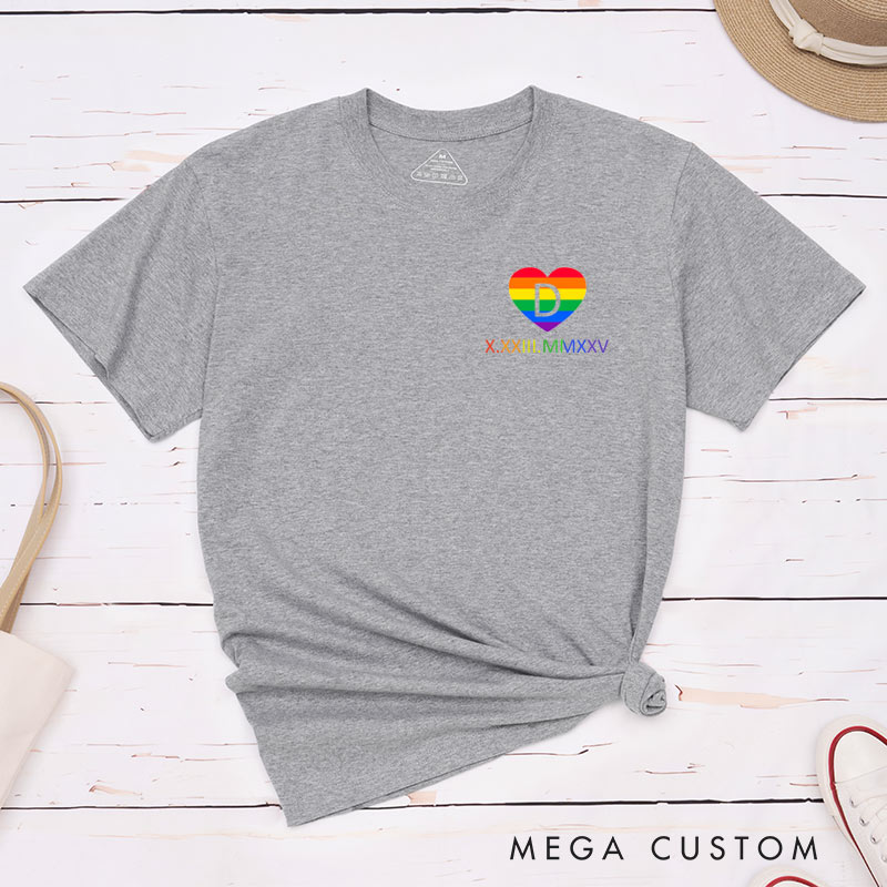 Personalized Minimalist LGBTQ Couple T-Shirts LGBTQ Gay Lesbian Matching Shirt Couple T-Shirt for LGBTQA+