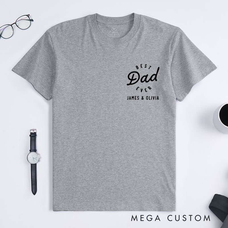 Personalized Best Daddy ever Chest Pattern Design Classic T-shirt