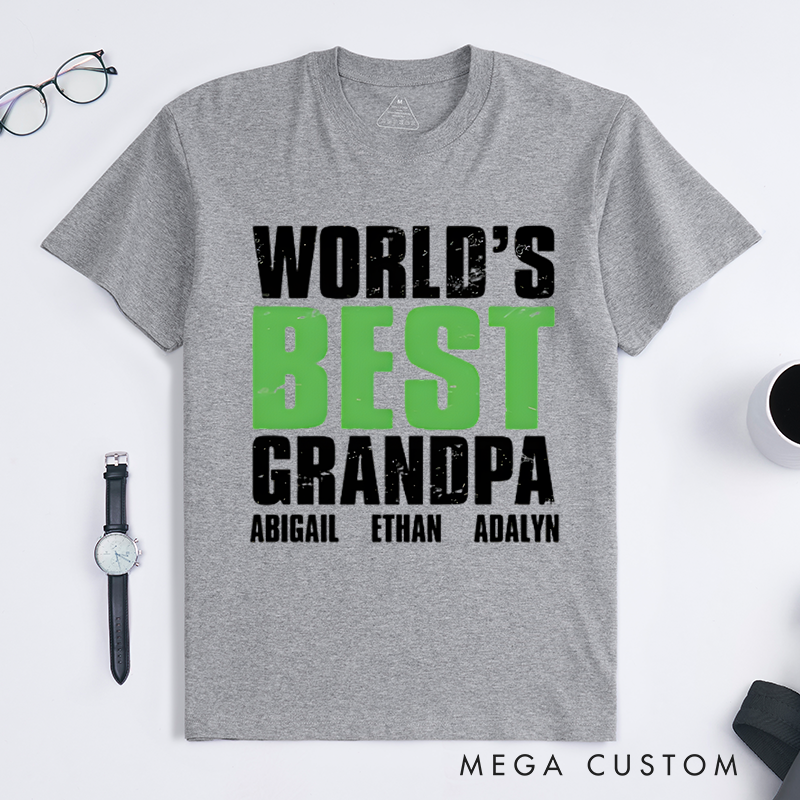 Personalized a Gift World's Best Grandpa Classic T-shirt